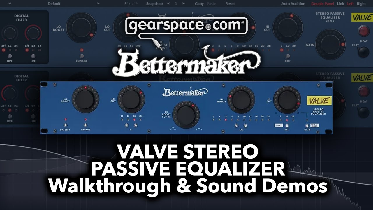 Bettermaker Valve Stereo Passive Equalizer - Walkthrough & Sound Demos