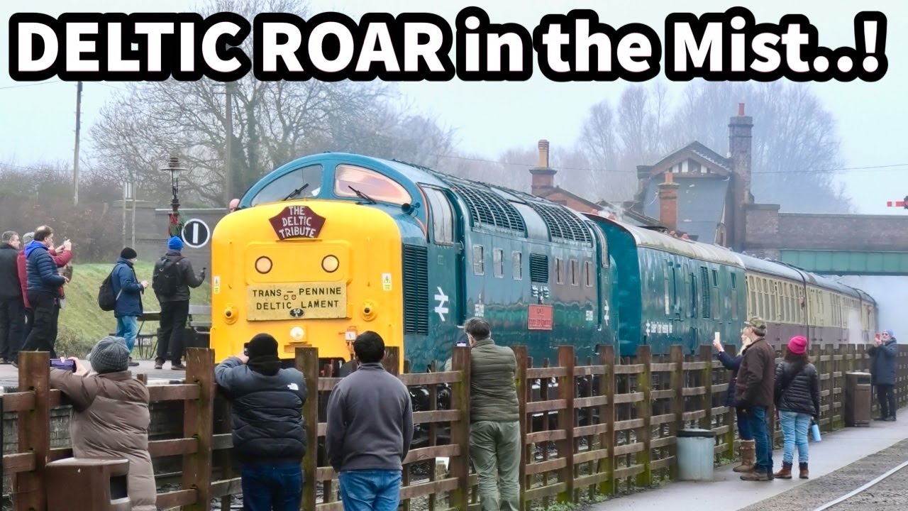 DELTIC Engine Start, Light Engine & with BOILER HEATING VAN & Mk1's Plus 73156 Steam at GCR 28/12/24