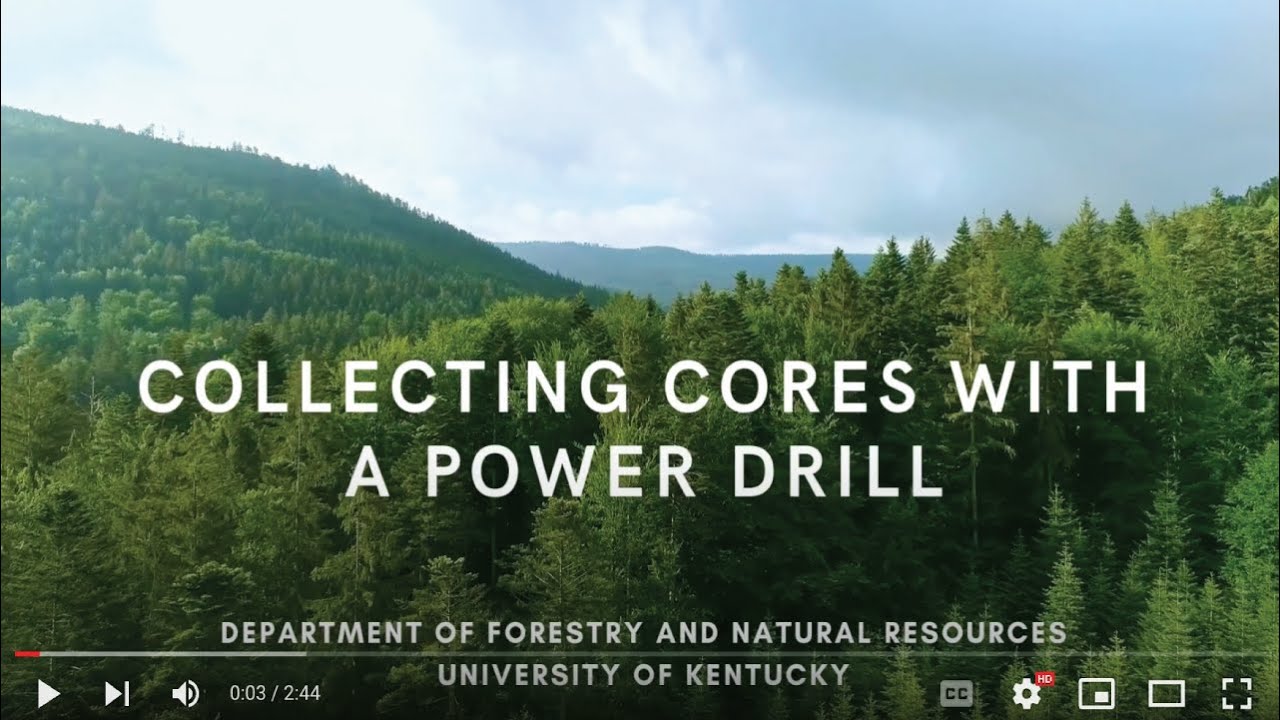 Collecting cores with a power drill