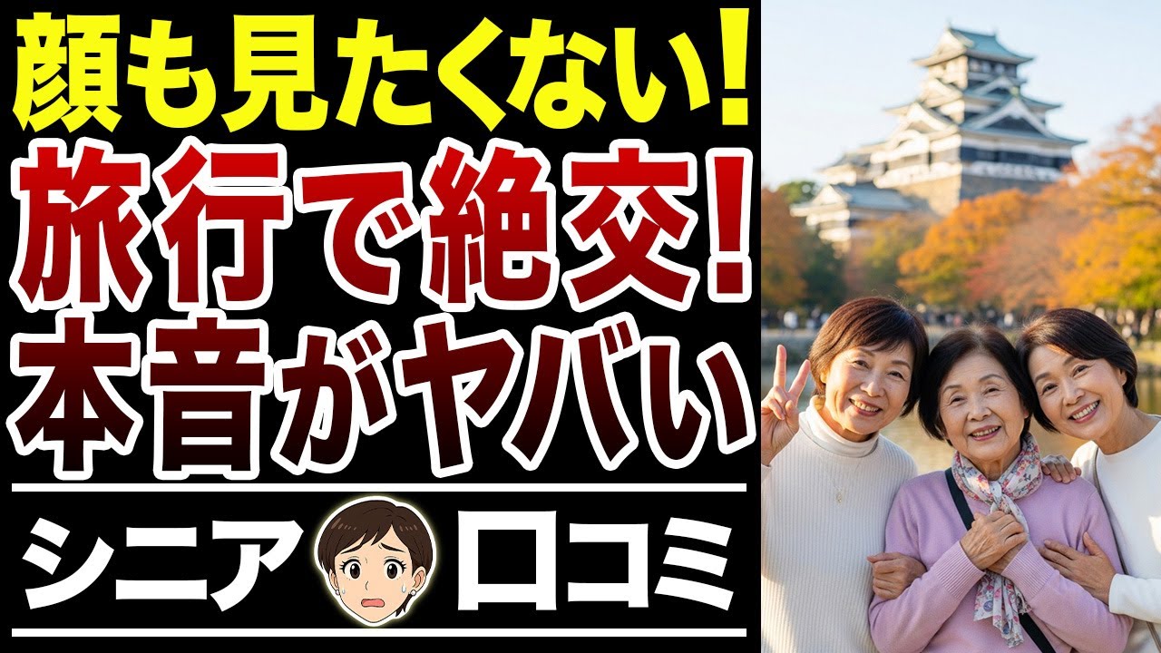 【まさかの結末】30年来の友情崩壊！最後の旅行になったワケ【シニア口コミ15件】