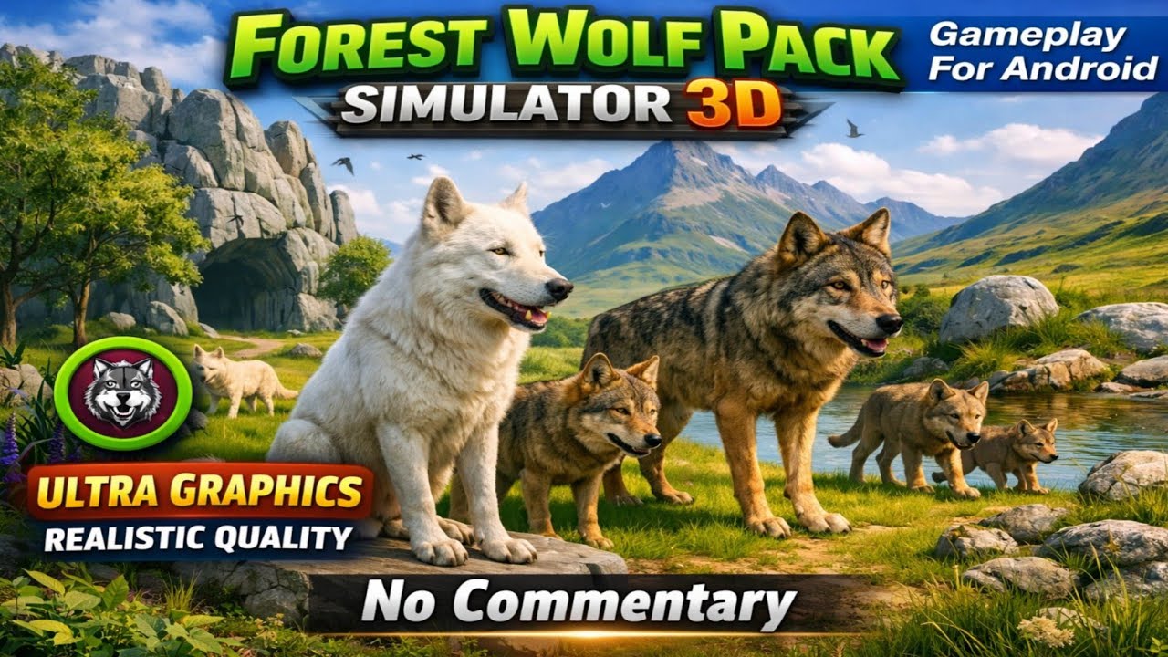 Forest Wolf Pack Simulator 3D Gameplay | Ultra Graphics & Realistic Quality | No Commentary