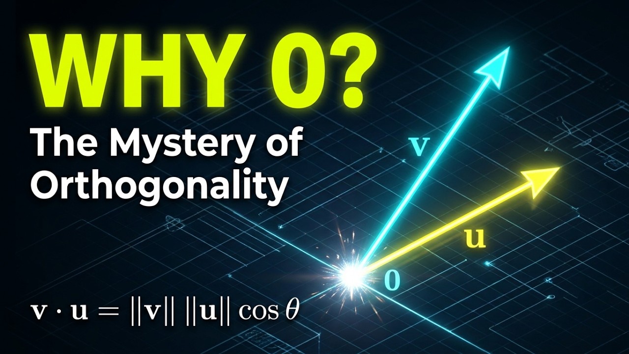 Linear Algebra for Machine Learning: Orthogonality, What It Means For Vectors To Be At Right Angles