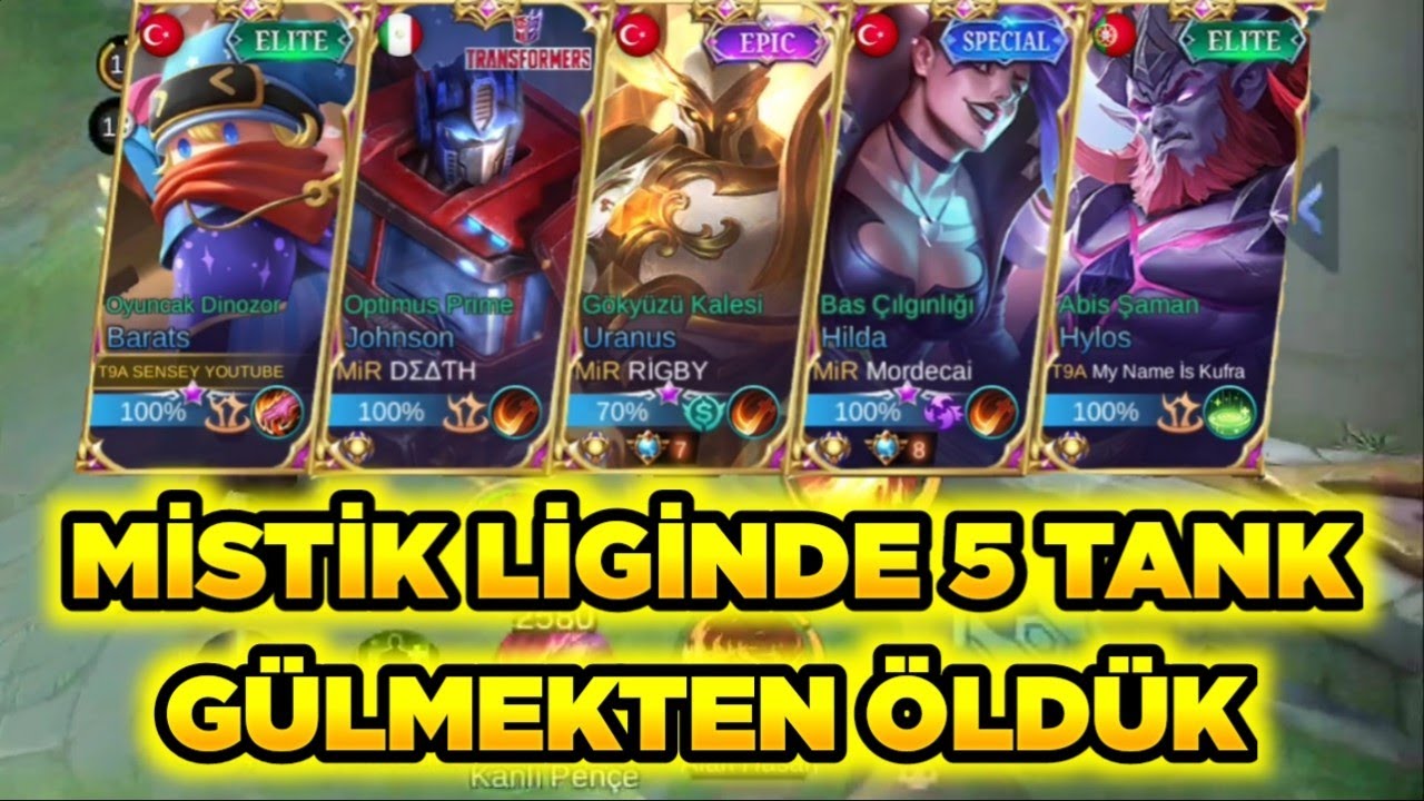 MİSTİK LİGİNDE SIRALI MAÇTA 5 TANK ALDIK YOK BÖYLE BİR ŞEY GÜLMEKTEN ÖLDÜK Mobile Legends