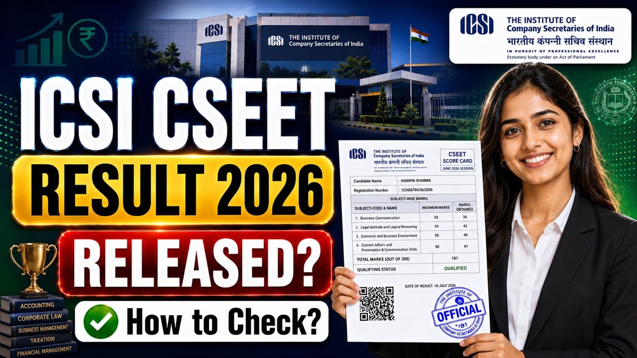 icsi cseet result 2026 | cseet july result 2026
