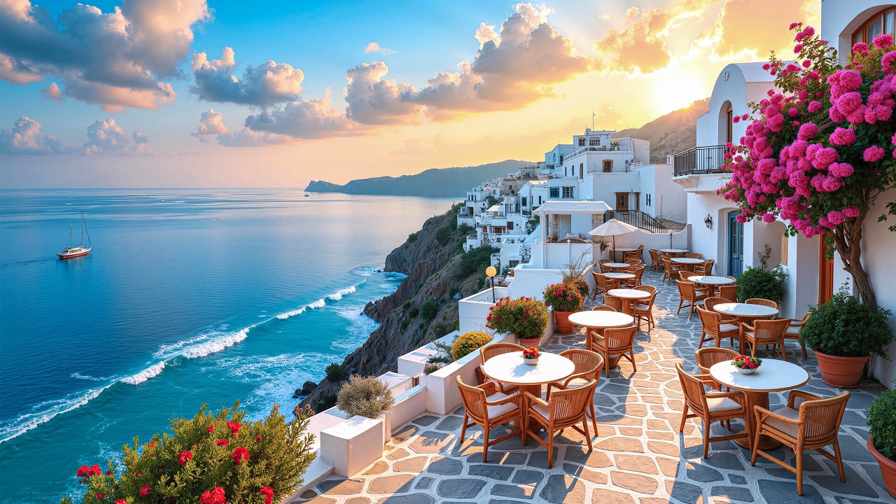 Mediterranean Sunshine Coast Bossa Nova 🎶 Calm Jazz Atmosphere
