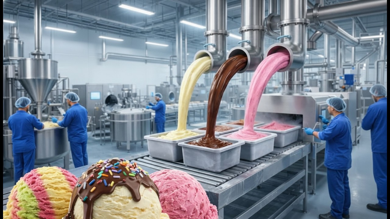 Inside the World’s Smartest Factory: Turning 50,000 Liters of Milk into Ultra-Creamy Ice Cream!