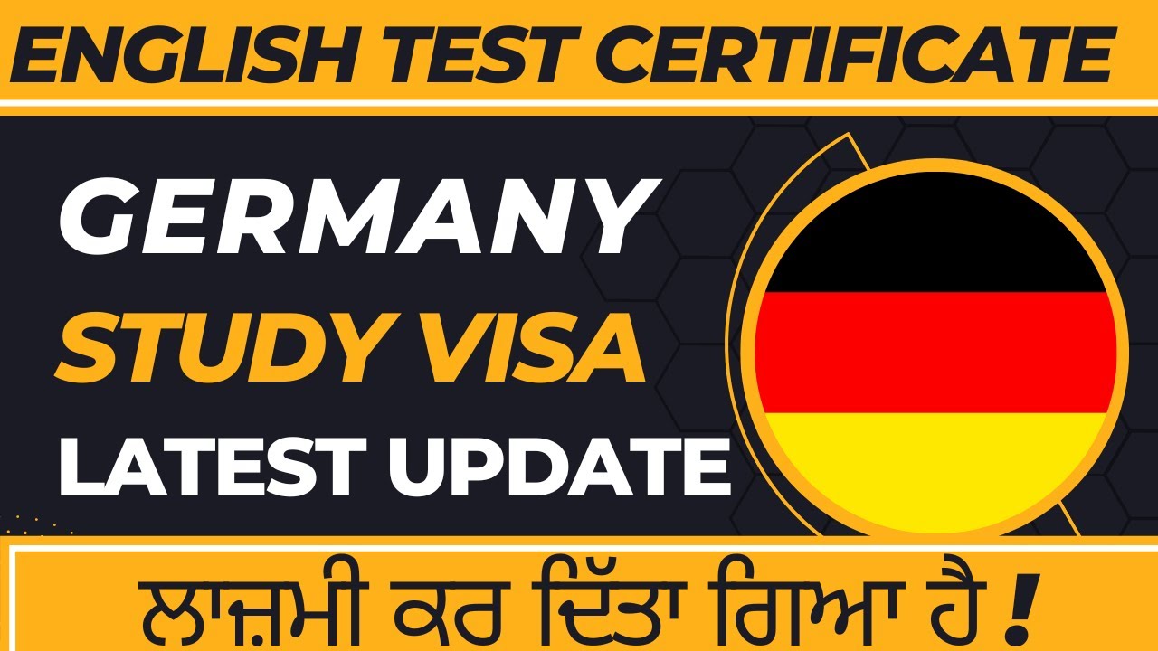 Germany study visa updates  || is english eligibility test require for German visa