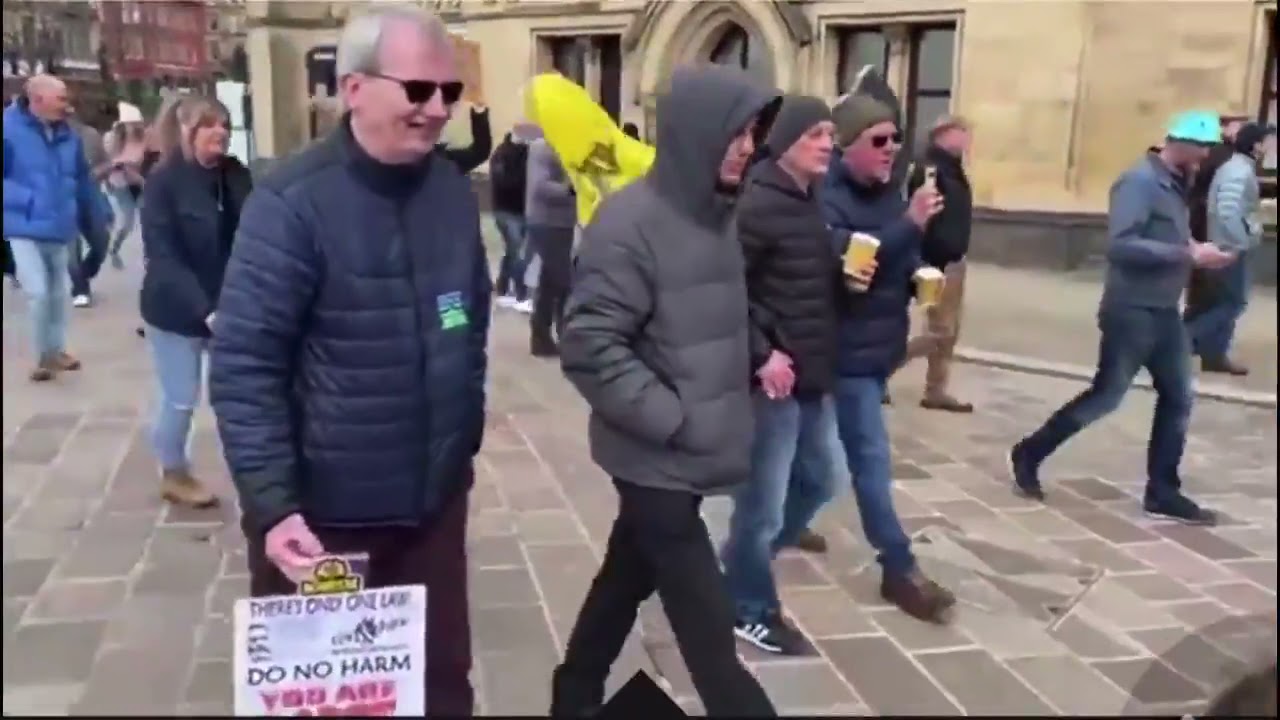 Hundreds march through Bradford city centre chanting 'freedom' in anti lockdown protest