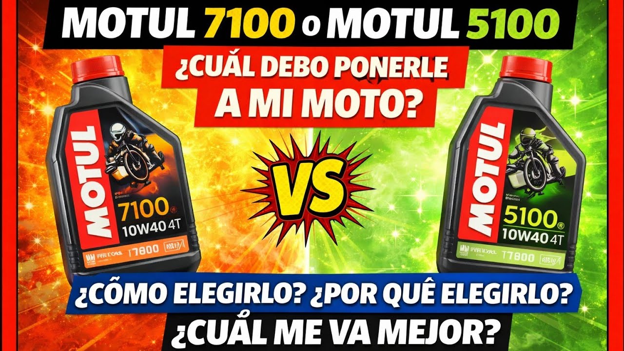 Aceite Motul 7100 VS 5100. ¿ CUAL ME CONVIENE para mi naked z800?
