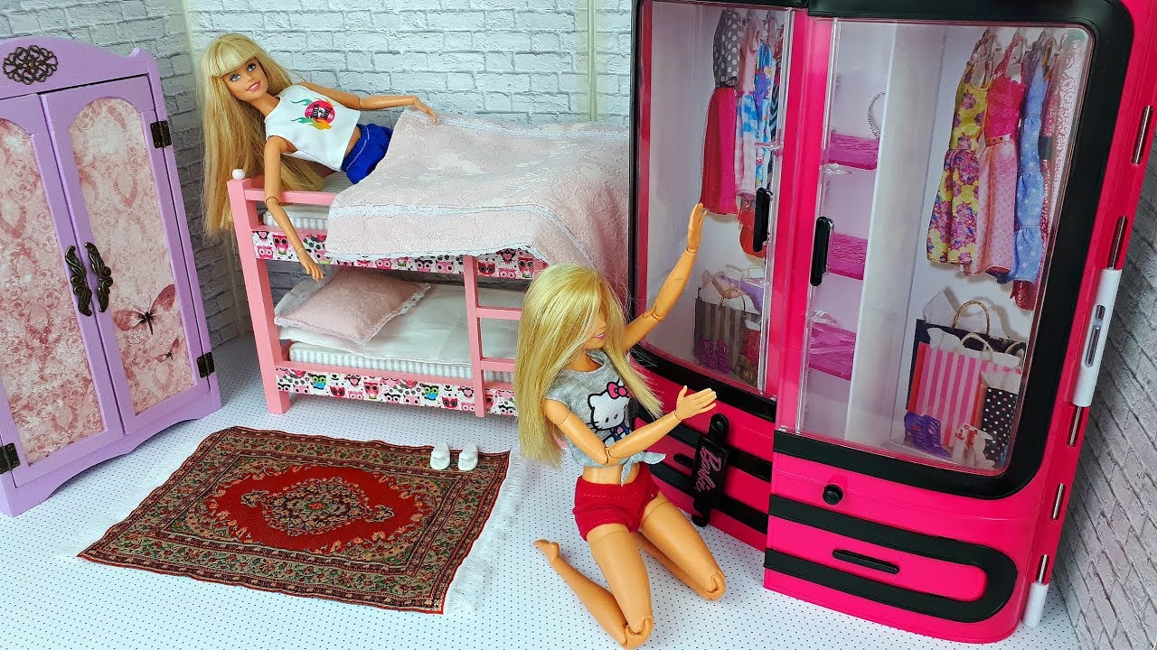 Barbie Doll Bunk Bed Bedroom house toy! Play Dolls