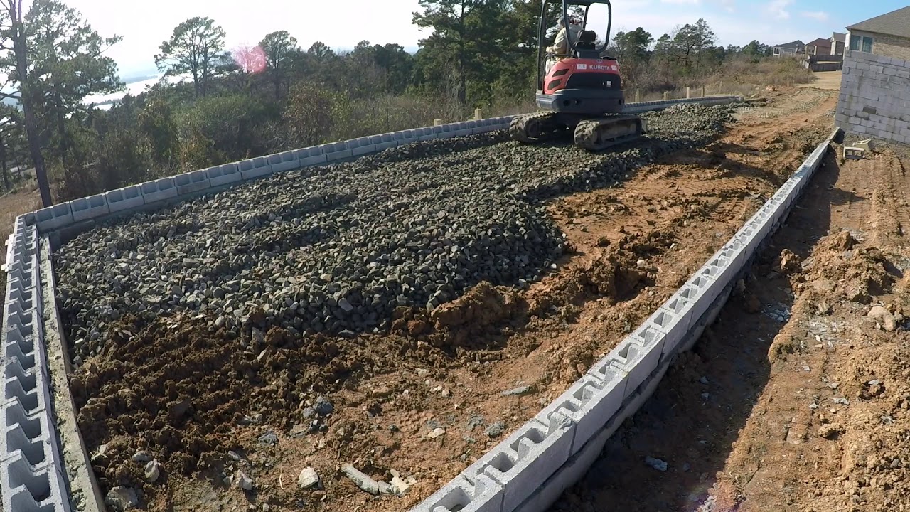 Backfilling basement slab