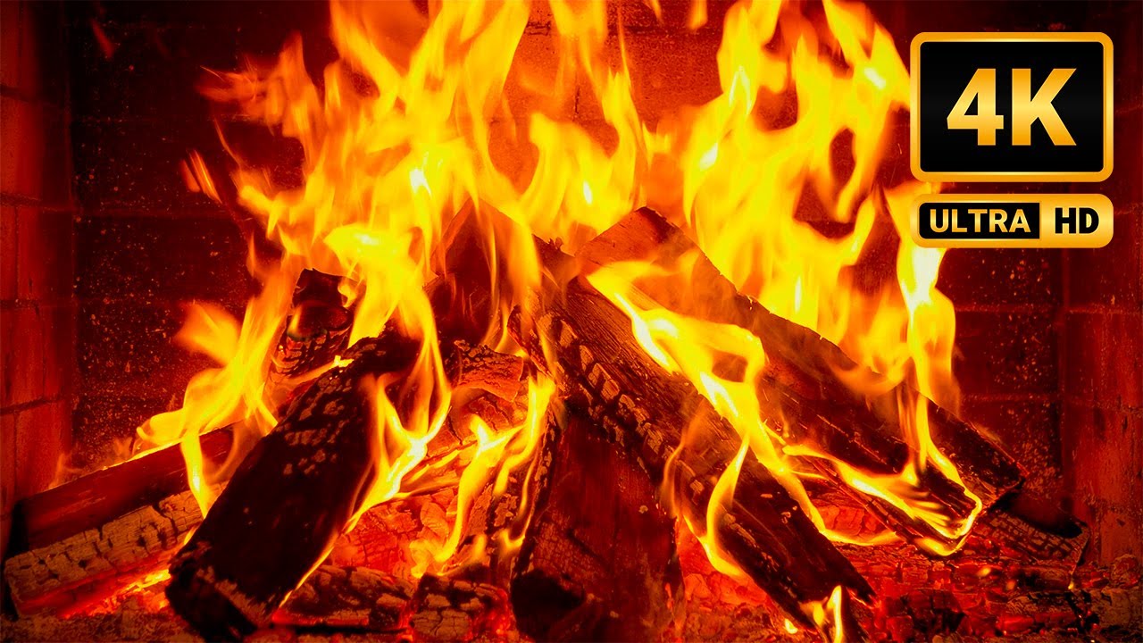 Super Relaxing Jazz & Fireplace Ambience🔥 Cozy Embers & Instrumental Piano Playlist | 4K 10 Hours