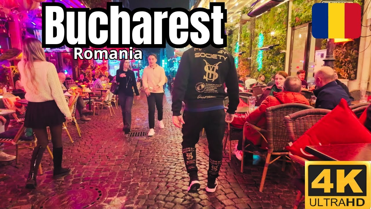 Bucharest OLD TOWN at Night 🇷🇴 I Did NOT Expect This!! | Street Walk 4k Romania