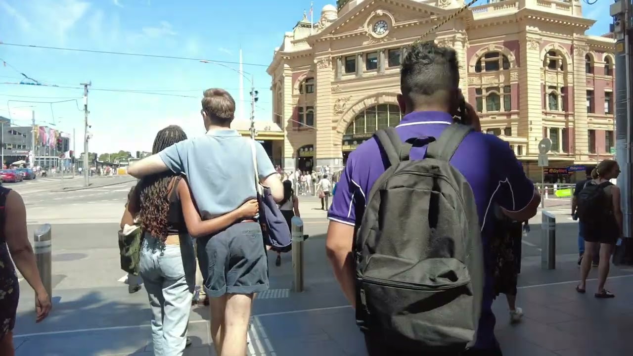 Walk the Paris end of Collins Street and then take Swanston Street to NGV in the City of Melbourne