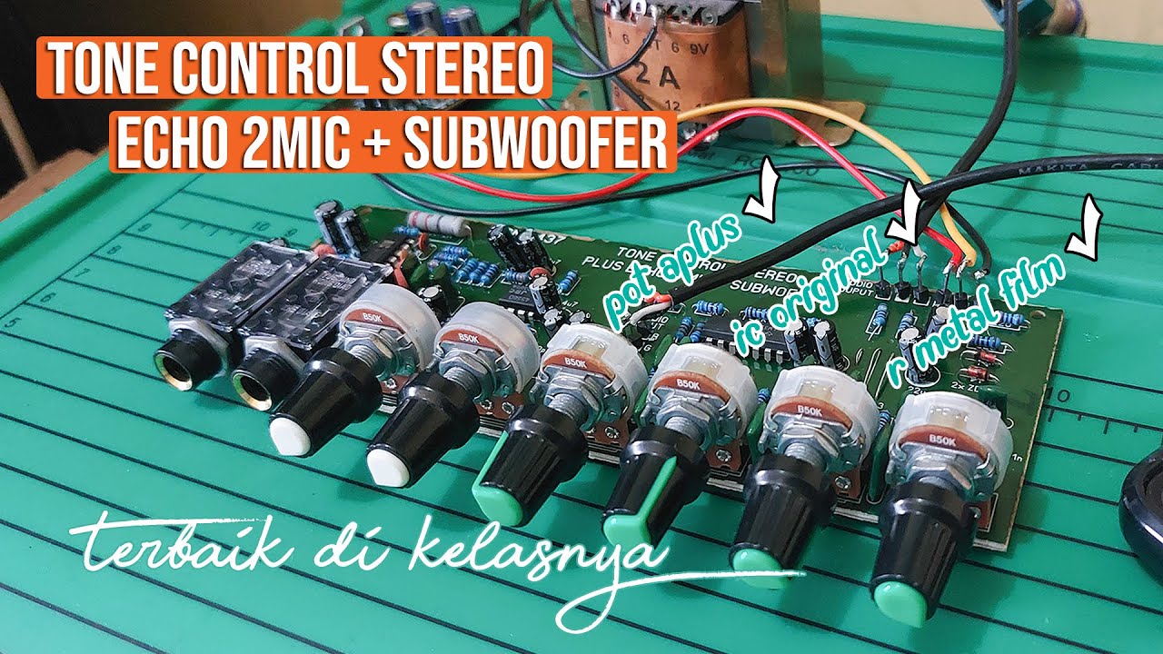 CEKSOUND TONE CONTROL STEREO 2MIC ECHO+SUBWOOFER PRODUK DARI GEMUS (GM)⁉️ KOMPONEN JELAS ORIGINAL♨️