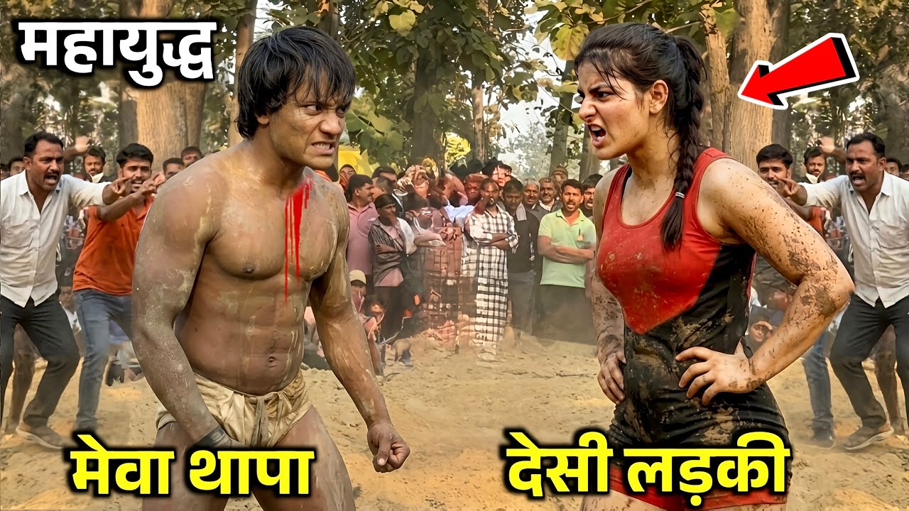 नेपाली के सामने लड़की आ गई | meva thapa ki new kushti | thapa ki kushti dangal 2026 | desi akhada 