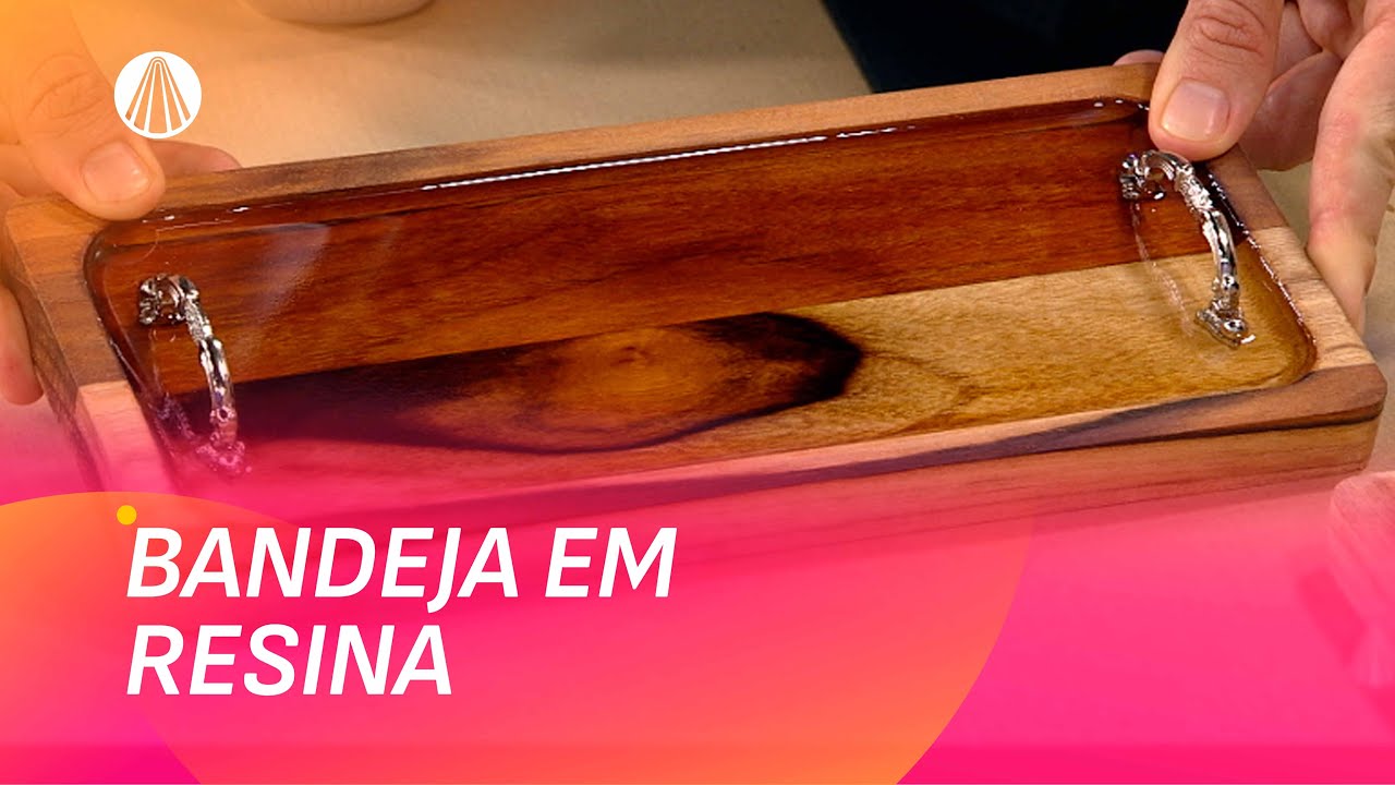 Bandeja decorativa de Resina Epóxi em Madeira | Faça Você Mesmo