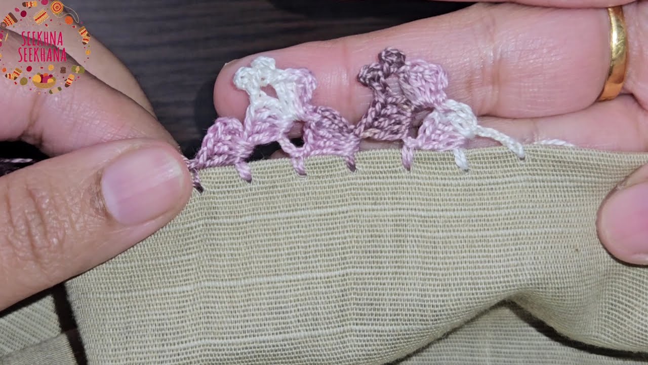 How to make a very easy and simple crochet lace Border design/Crosia lace design for beginners