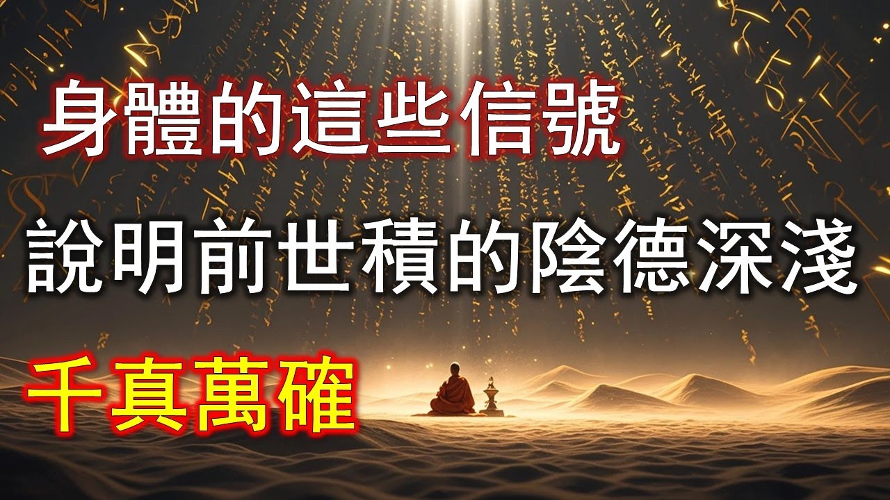 身體的這些信號，說明前世積的陰德深淺！#佛說#因果#智慧