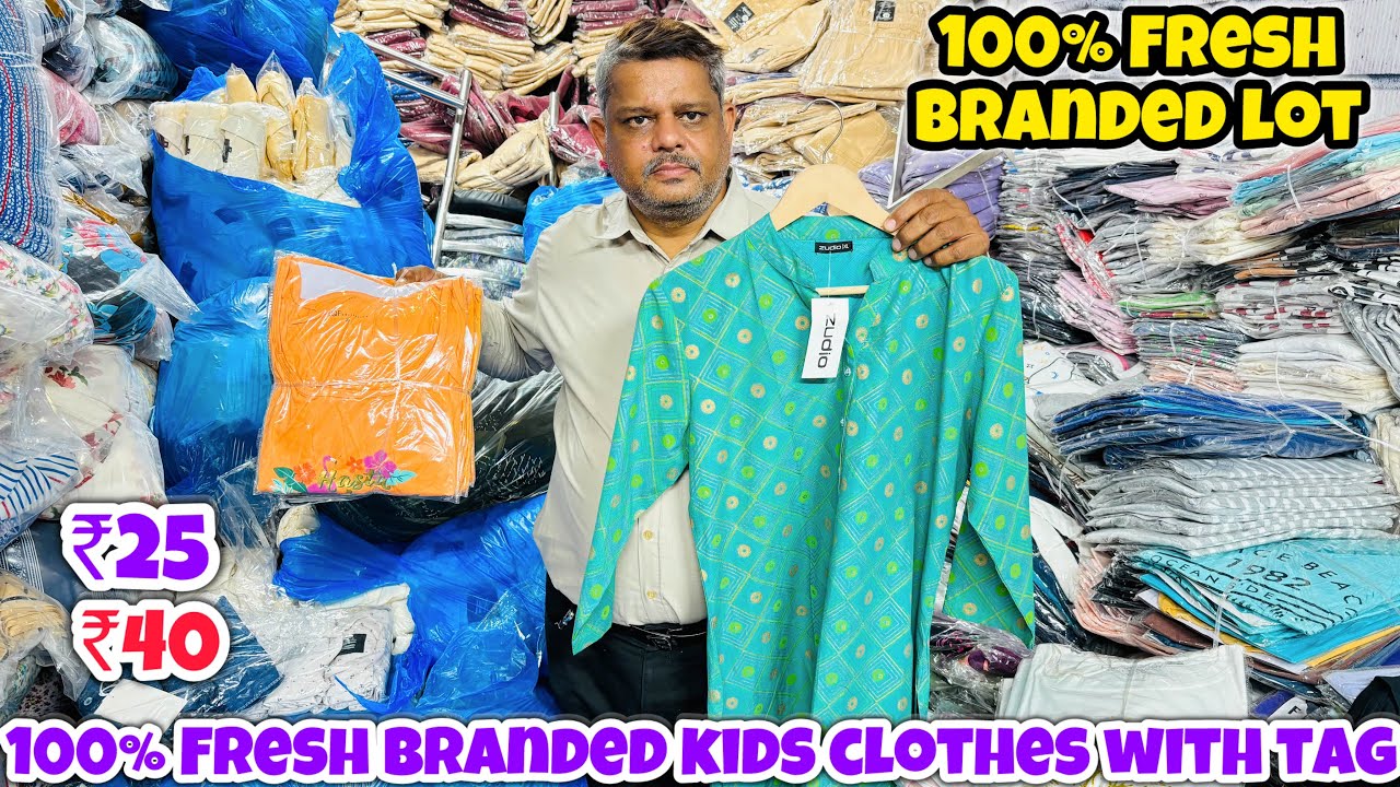 100% Fresh Brand Lot Kids Clothes| Export surplus warehouse Delhi|| Ladies garments Kurti Denims top