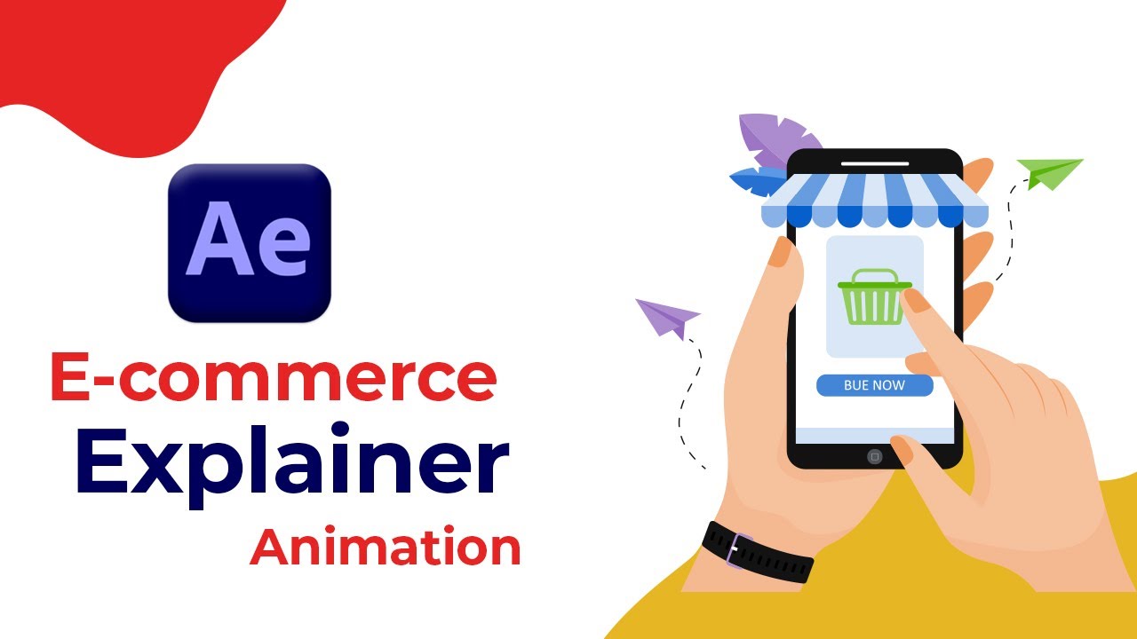 Basic Ecommerce Vector Explainer Animation  Screen in After Effect