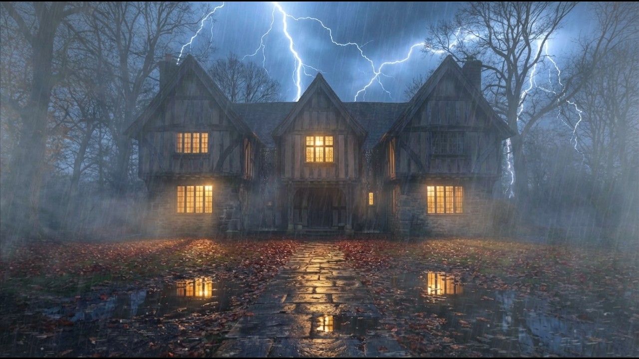 Heavy Rain and Thunder Sounds for Sleeping in an Old House | Perfect Thunderstorm for Rest.