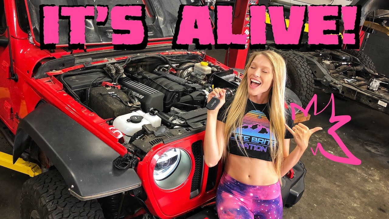 ПЕРВЫЙ ЗАПУСК нашего Jeep Wrangler JLU Rubicon с двигателем SRT 6.4L HEMI!