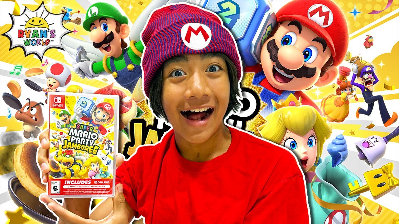 Ryan and Family's Super Mario Party Jamboree Game Night!