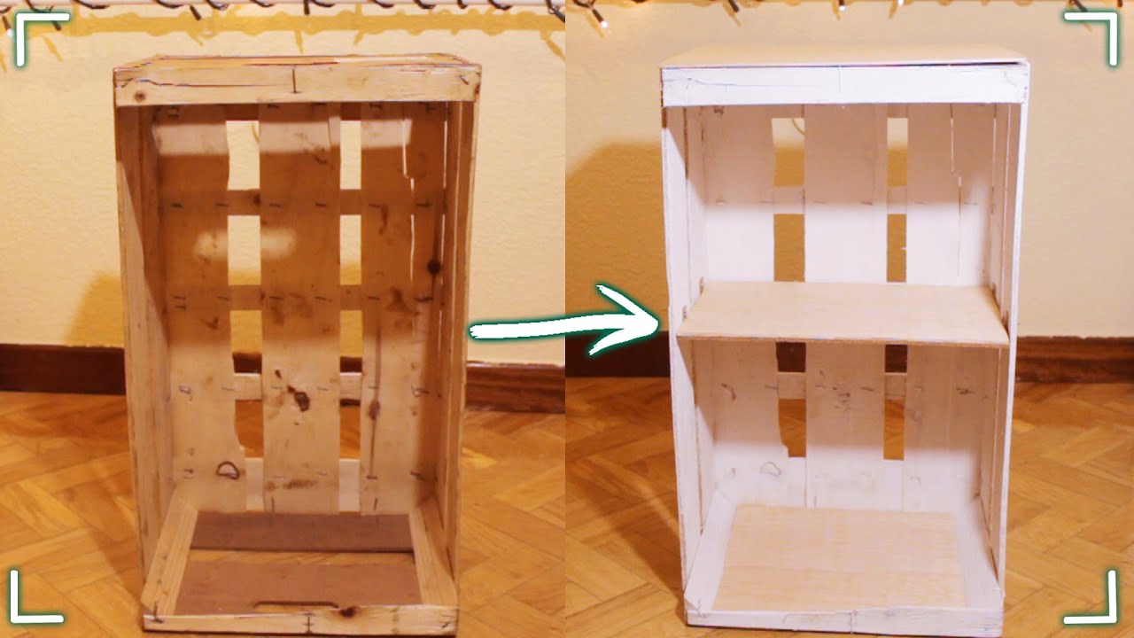 ¡Haz un mueble con una caja de fruta! #DIY