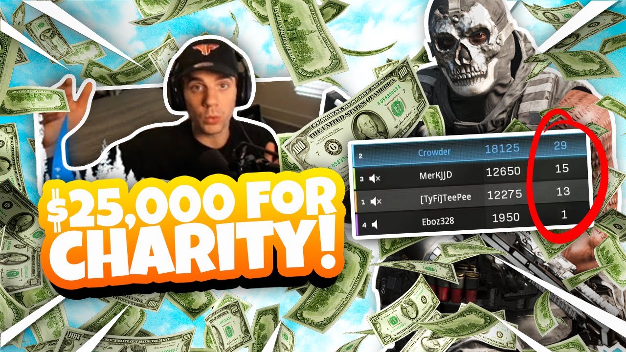 How Crowder Won $25,000 for Charity playing WARZONE! (Modern Warfare Warzone)