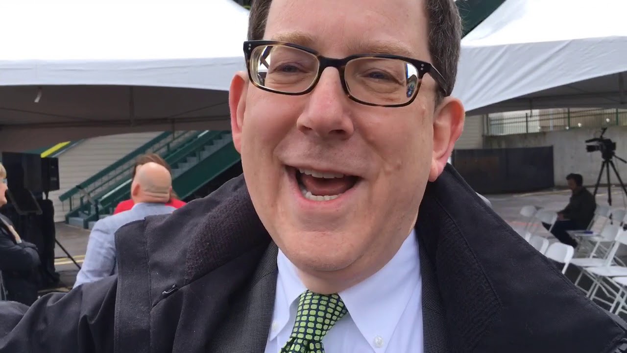 University of Oregon president Michael Schill talks about the Hayward Field renovation