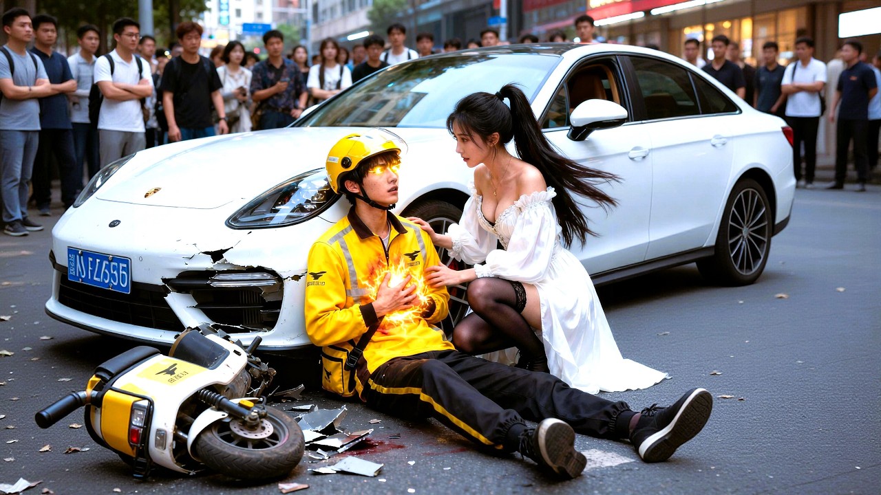 外賣小哥被女總裁開車撞飛800米，意外覺醒透視眼，靠透視暴富反娶女總裁！