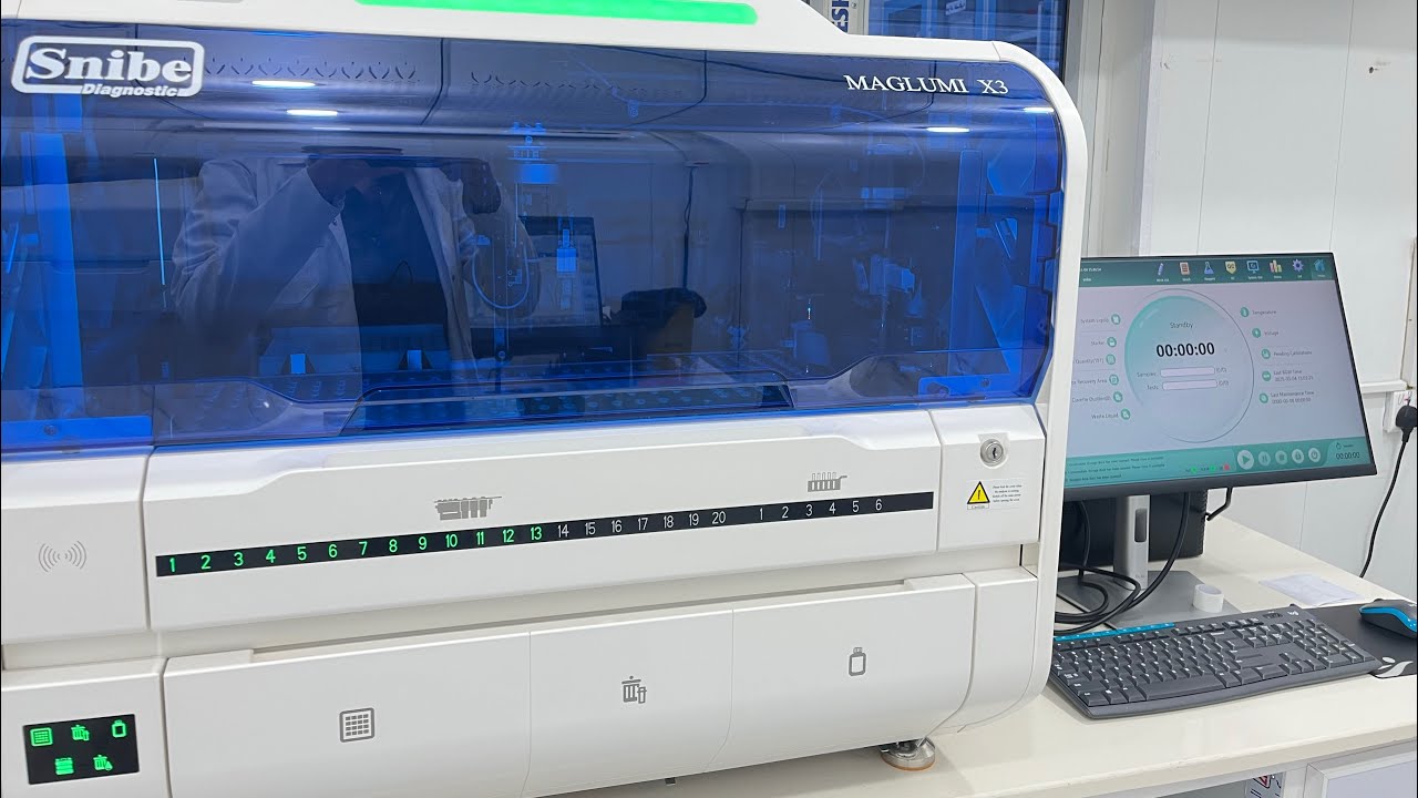 كيفيه تغيير المحاليل التشغيلية لجهاز الهرمونات MAGLUMI X3