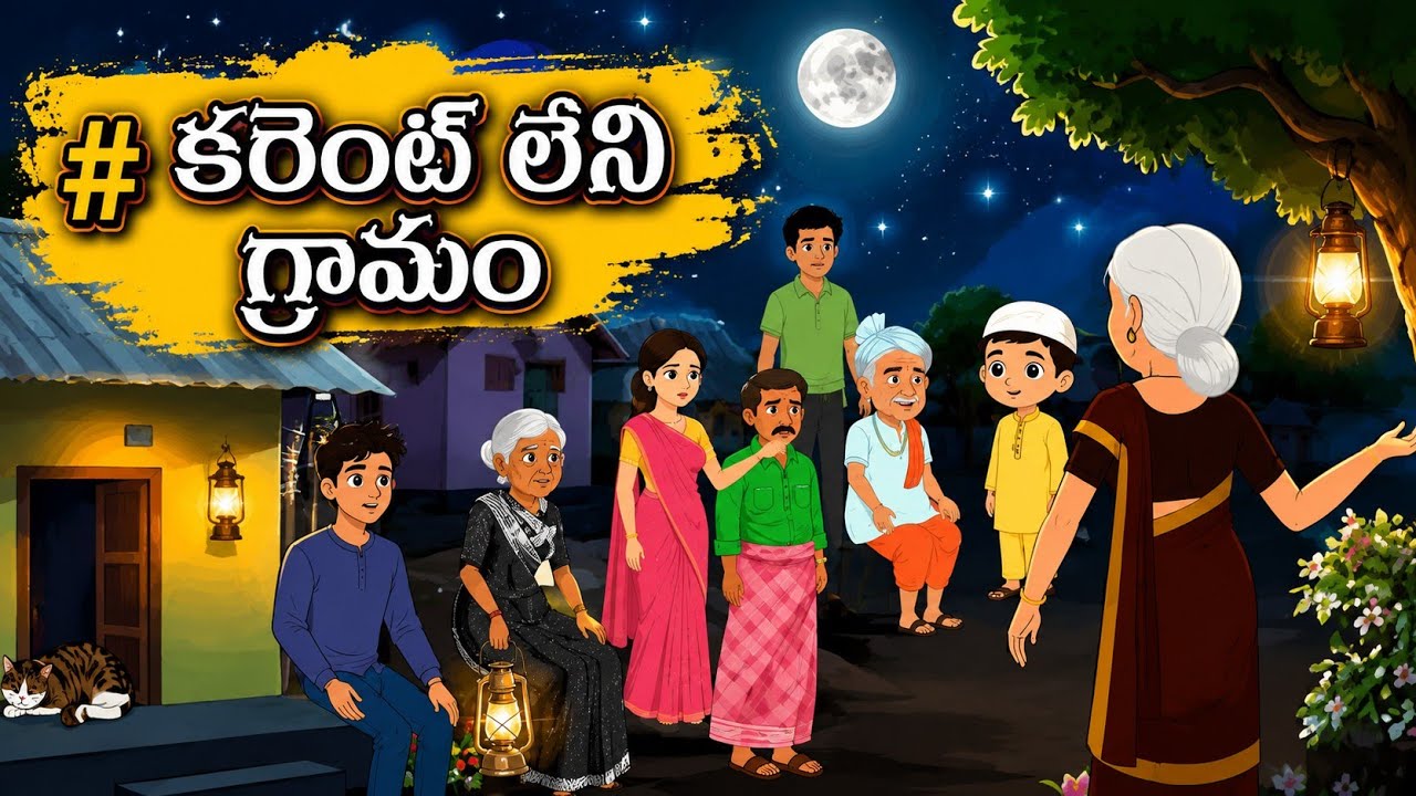 # కరెంట్ లేని గ్రామం current leni gramam Cartoon animation videos indhu stories #Viral shorts#//