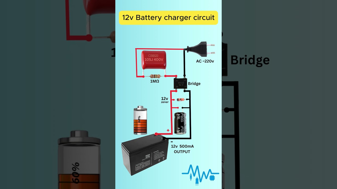 220V to 12V Transformerless Battery Charger 