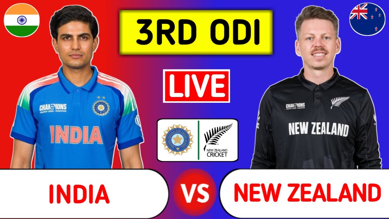 India Vs New Zealand 3rd ODI Live Score 1st Innings