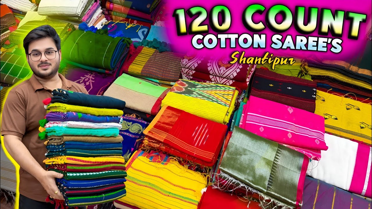 Authentic Bengal Pure Cotton, Khadi Cotton, Mercerised Cotton, Mal Cotton,Tissue Linen Saree Weaver