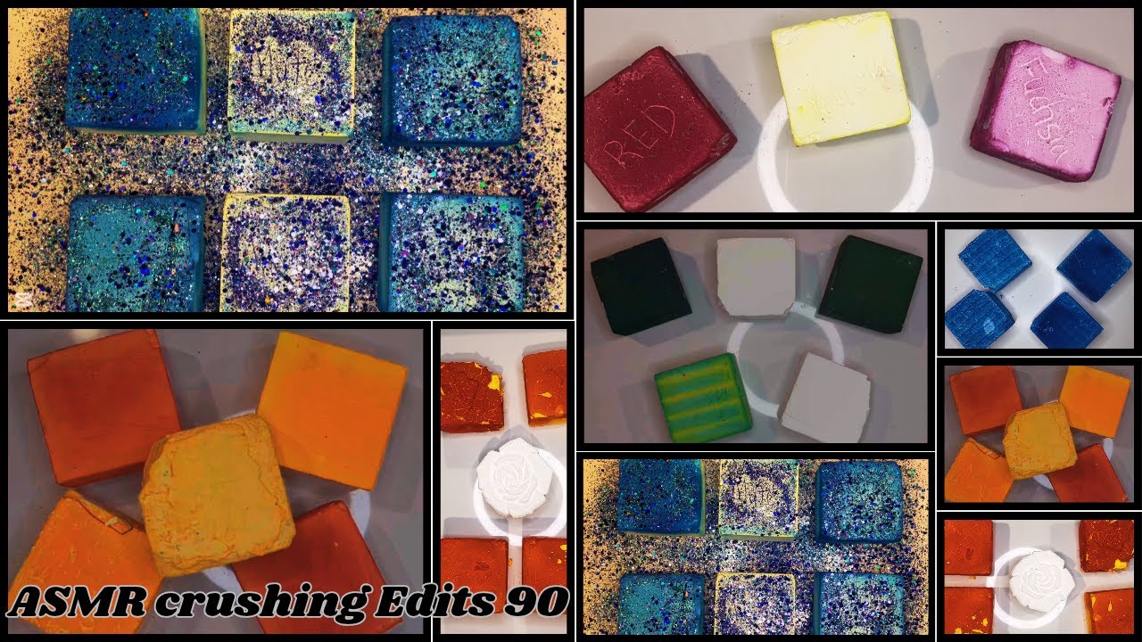 Dyed Crunchy Crispy Gym chalk | Gym Chalk Asmr | Gym Chalk Edits | Oddly Satisfying