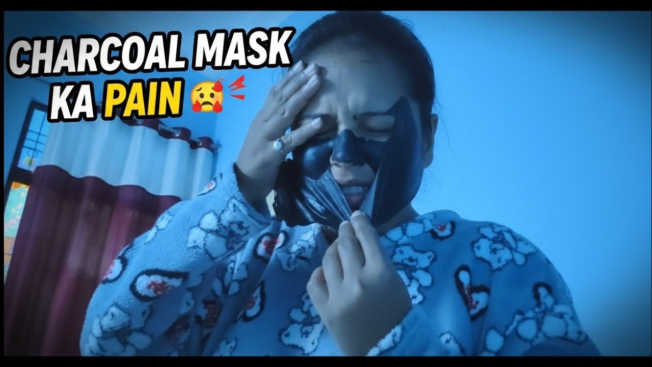Charcoal mask ka pain😰 #vlog #youtube #viral #trending #souravjhoshivlog 