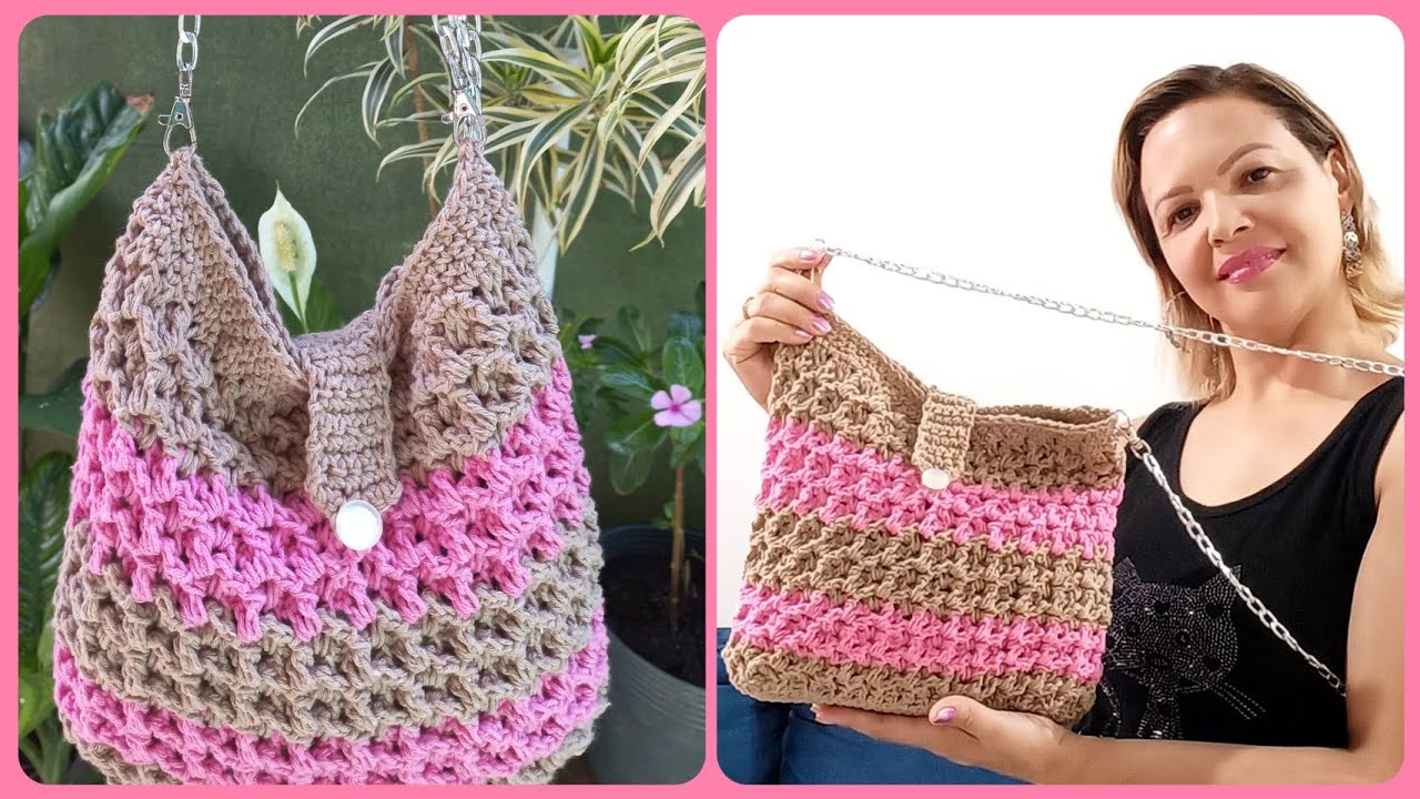 Bolsa de croche | Ponto lindo e fácil de fazer #crochet #tendencias #moda