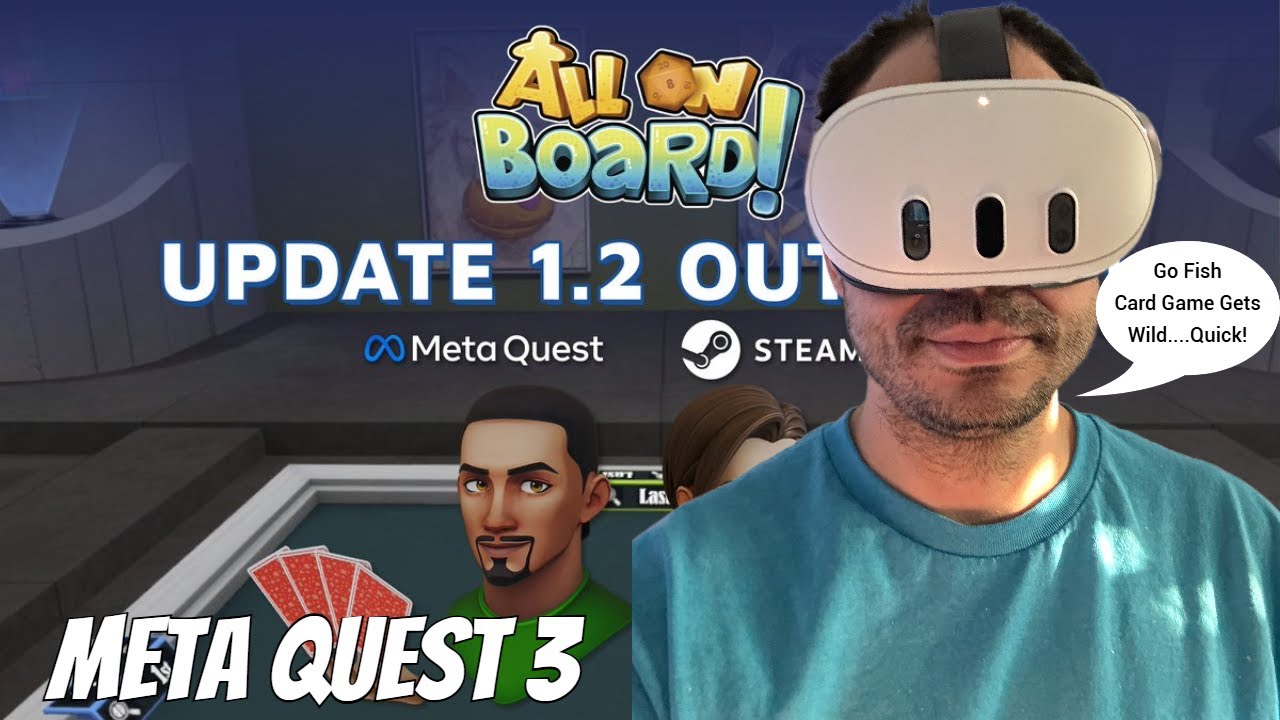 Meta Quest 2 / 3 / 3s All On Board 2.1 Update Card Gameplay Showcase | 