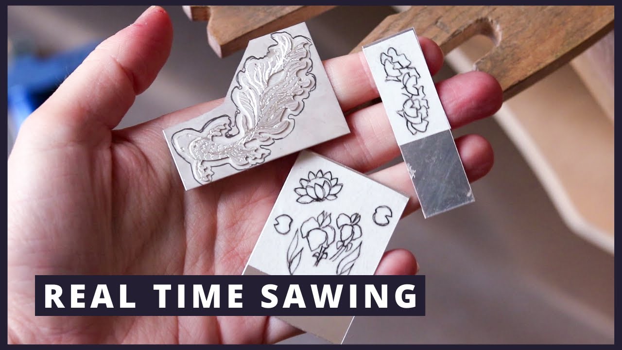 SAWING TINY DETAILS in real time - testing jeweler's saw frame by Lion Punch Forge & Pepetools