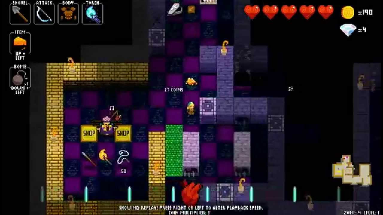 Crypt Of The NecroDancer - Zone 4 + Boss fight + Final boss(Replay)