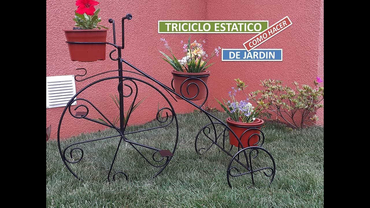  TRICICLO ESTATICO PARA JARDIN  - PASO A PASO  ARTESANIA EN FIERRO