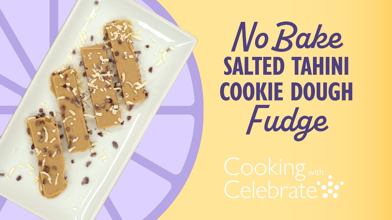 No Bake Salted Tahini Cookie Dough Fudge