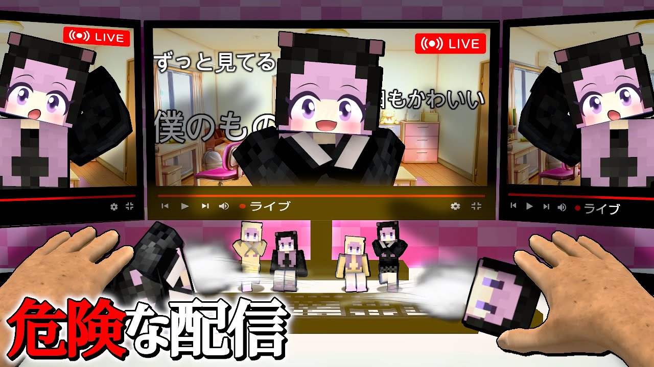 配信者がストーカーに狙われるマインクラフト😱【マイクラ まいくら】ぽっぴんず