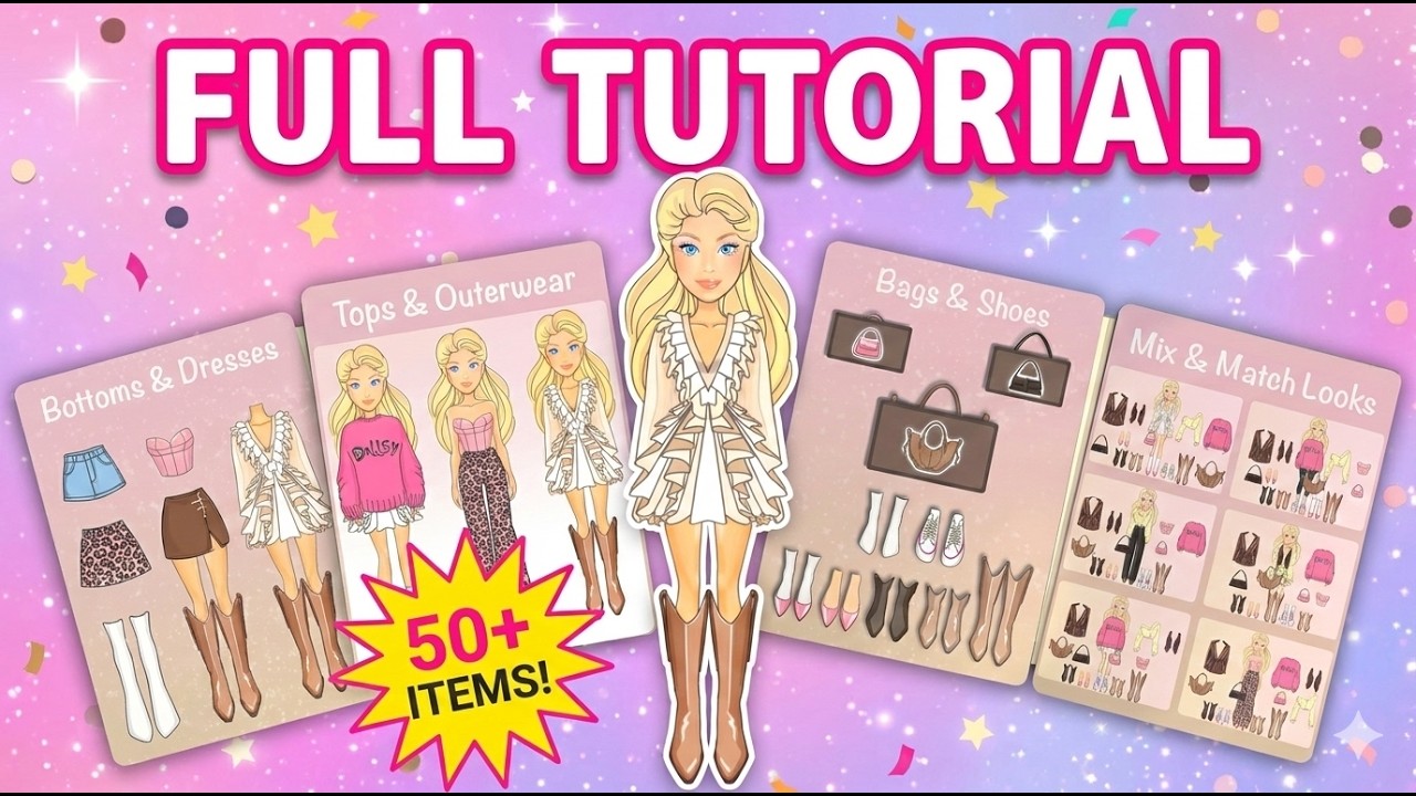 DIY kids craft Paper Dollhouse DIY Dress Up Outfit Ideas | Tutorial for Paper Dolls Step by Step 