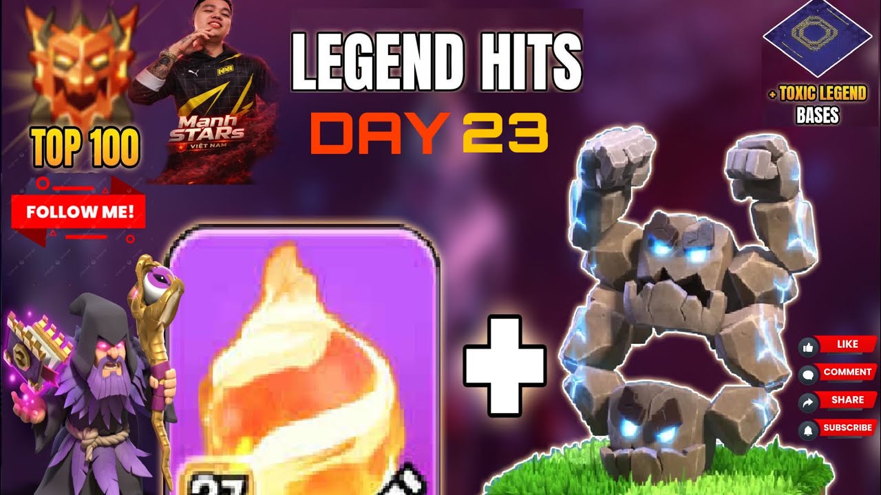 Manh STARs | Rank Legend combo Hoả cầu + Thạch nhân. Army Link....