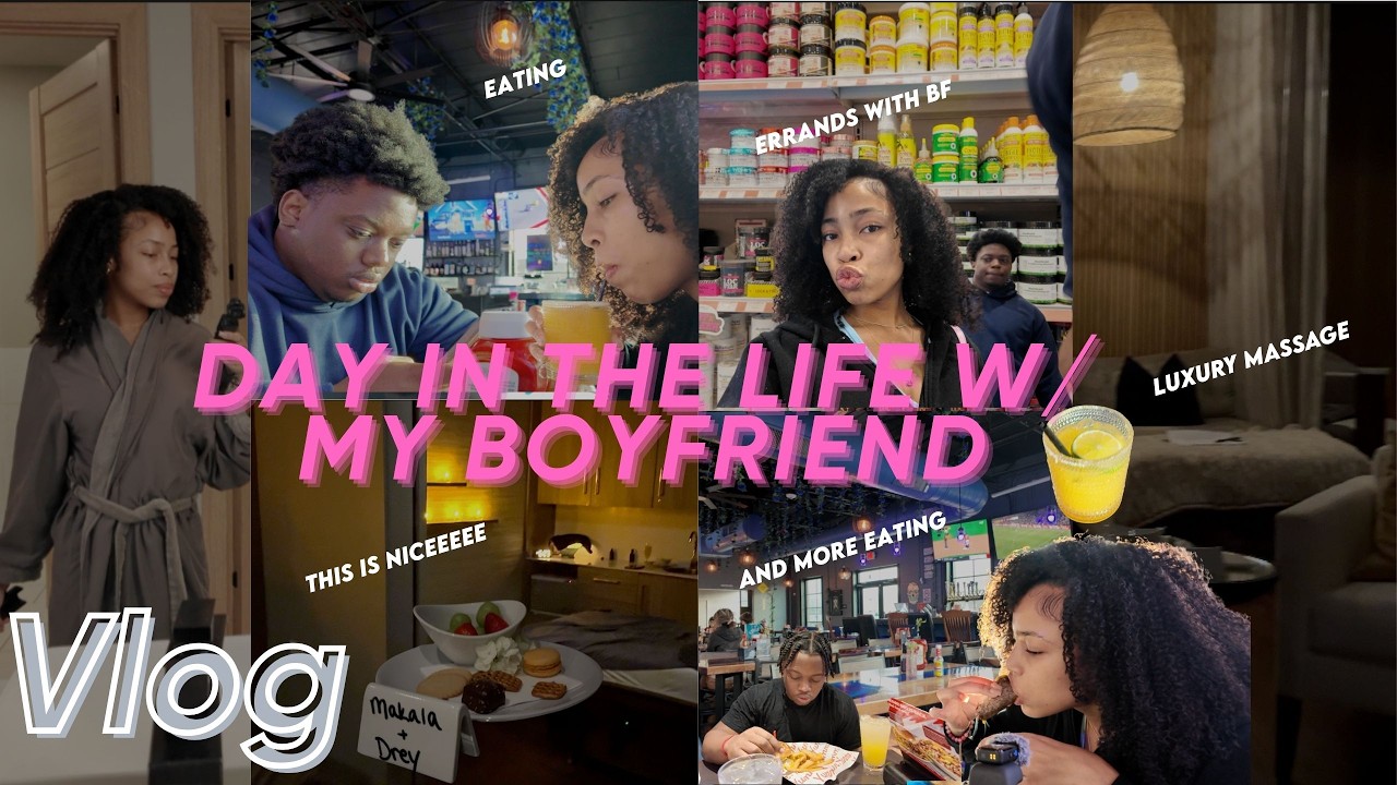 Day In The Life w/ My Boyfriend🩷 | Running Around + Couples Massage | Black Girl Lifestyle