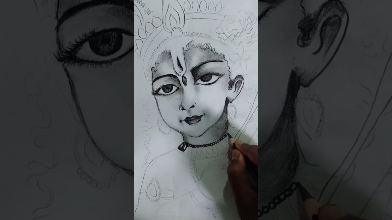 First artwork of 2026 #Jay shri Krishna #artwork #2026 🙏🏻🦚🌸🩷❤️✨🎨🖌️ #part2 